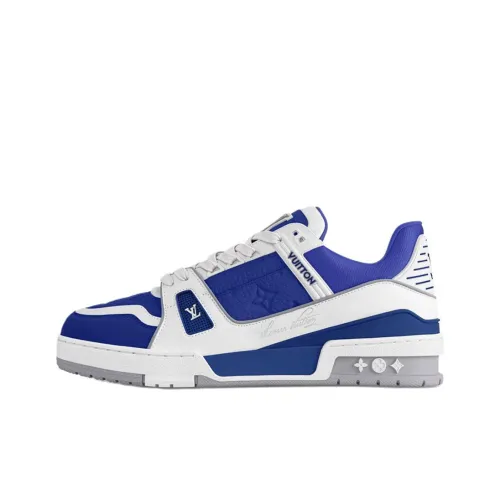 LOUIS VUITTON Тренер Low Топ Скейтборд Кроссовки Женские Синие Белые