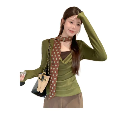 TELENT Зеленый Унисекс Майки под одежду