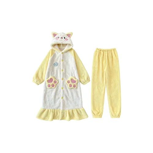 QIAOYUN Пижамный халат комплект женский