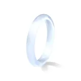 Браслет с голубым и белым цветами в форме кошачьего глаза