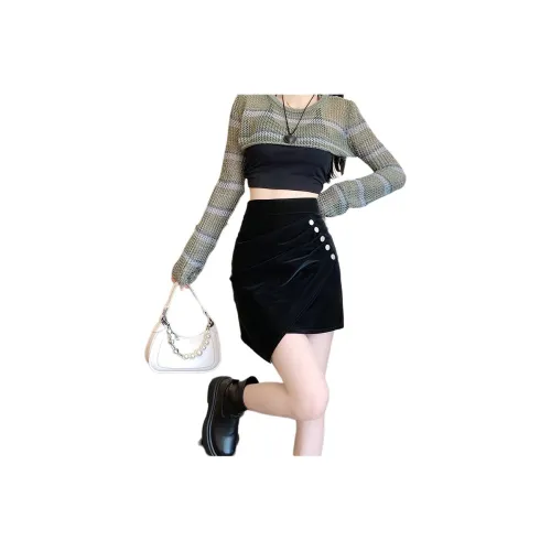 LANGQING Повседневные короткие юбки для женщин