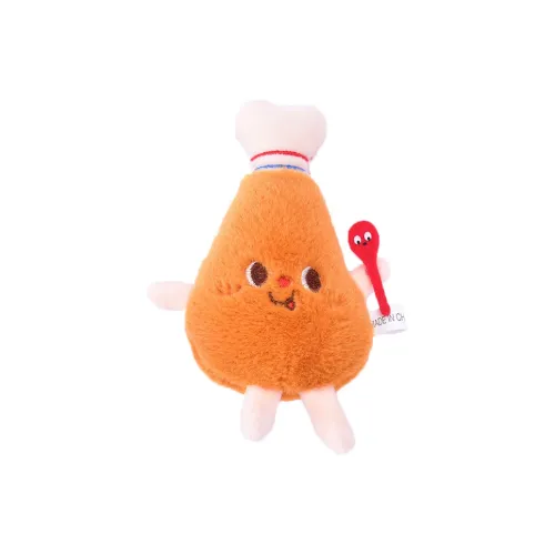 QICAIBOSHI Cute Cartoon Курица Нога Тост Украшение Плюшевый Брелок 10 см 13 см Рекомендуемая высота