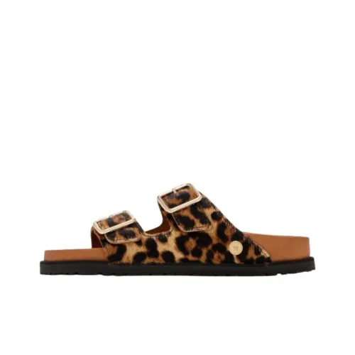 Birkenstock Шлепанцы Женские с Леопардовым принтом узкая версия