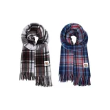 Чёрный Белый Клетка + Озёрный Синий