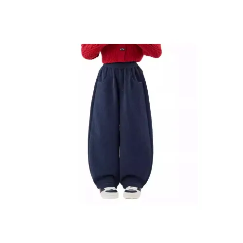 Elephants Темно-синие шаровары с флисовой подкладкой школьные тренировочные штаны для детей