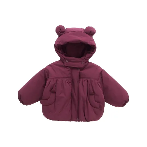 RHOBESAM Школьный возраст Любовь Детская одежда 2024 Флисовая подкладка Хлопковый пуховик Ангора Красный Kids Утеплённые куртки