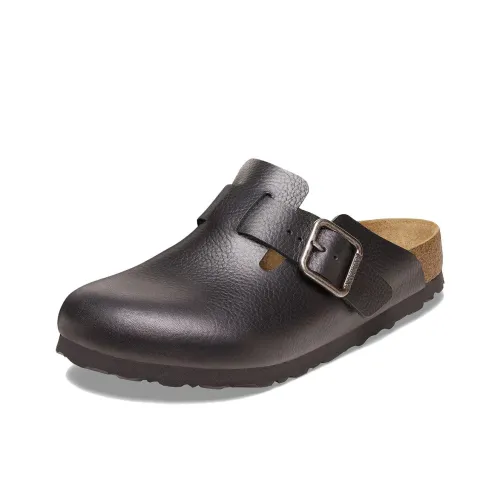 Биркенсток Бостон Домашние тапочки Мужской Черный Стандартный Свободный крой