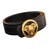 Золотая пряжка + черный ремешок