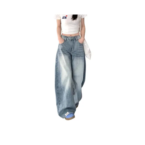 XUBAIHUO Blue Unisex Jeans XUBAIHUO Синий Унисекс Джинсы