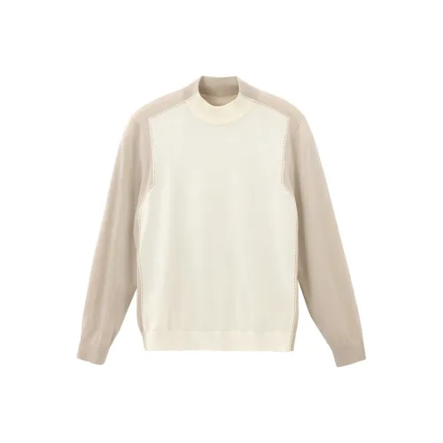 Mr.Bu Элегантный Бежевый Абрикос Мужские Свитера