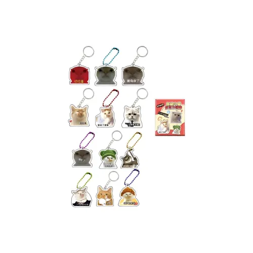 OUYILIAN Quirky Kitten Acrylic Slanted Hakimi Blind Boxes Single Mystery Box Full Box 32 Pack -> OUYILIAN Quirky Kitten Акрил Slanted Hakimi Слепые коробки Одиночная коробка Mystery Полная коробка 32 пачки