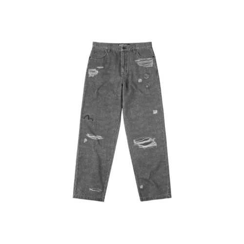 EVISU Черный Повсюду с принтом Мужские Повседневные Штаны