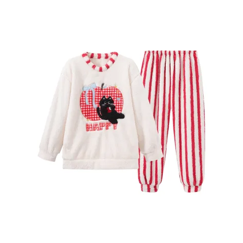 JINXU Красный Женский Пижамный Комплект