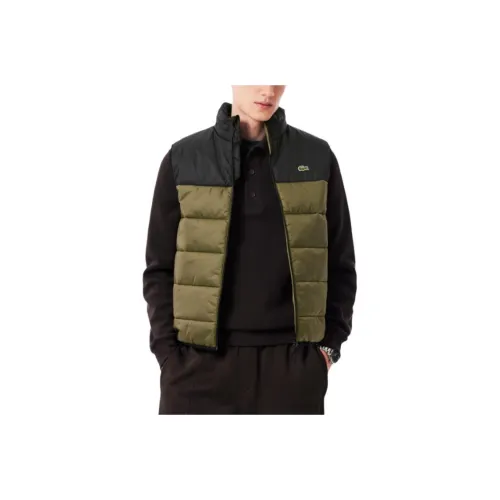 Lacoste Хаки Зеленый Черный 81L Мужской Пуховый жилет