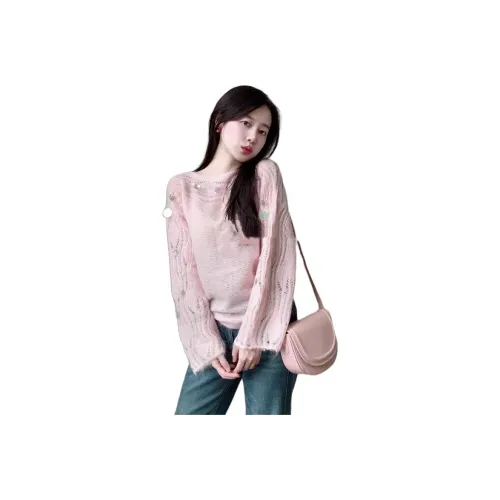 Mu Xiao Xin Розовый Женский Трикотаж