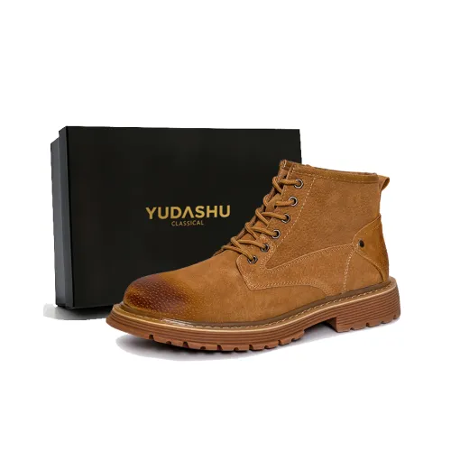 YUDASHU Martin Boots Коричневый с флисовой подкладкой Мужской