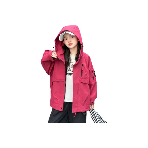 MADALLO Утепленное розово-красное пальто для детей топы