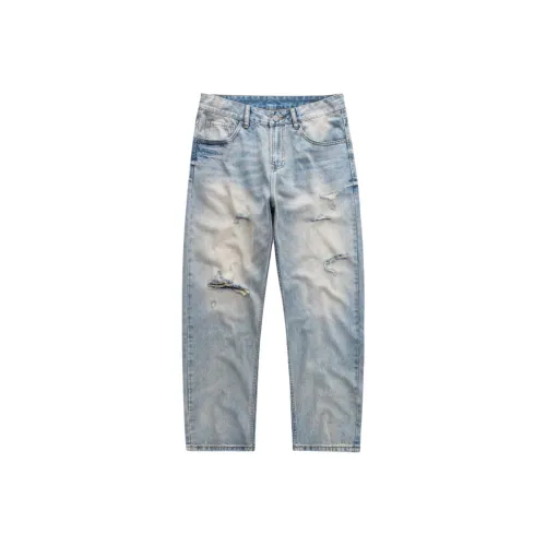 HUNZHI Ностальгические синие унисекс джинсы