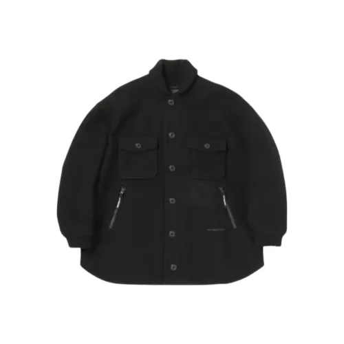 And Wander FW25 Шерсть Shaggy Куртка Длинный Куртки Пальто Унисекс