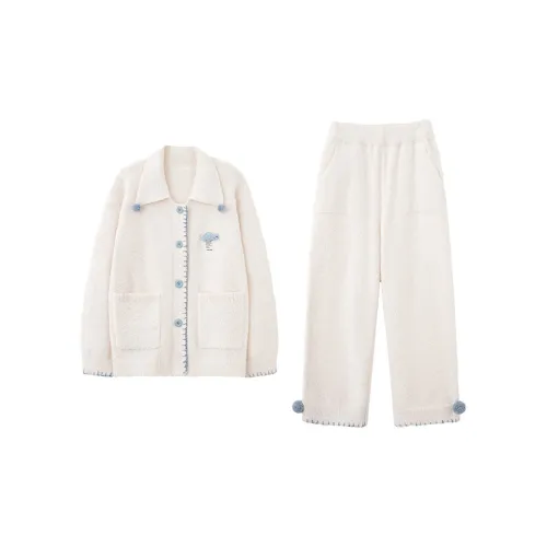 MIOJUER Айвори Женские Пижамные Комплекты