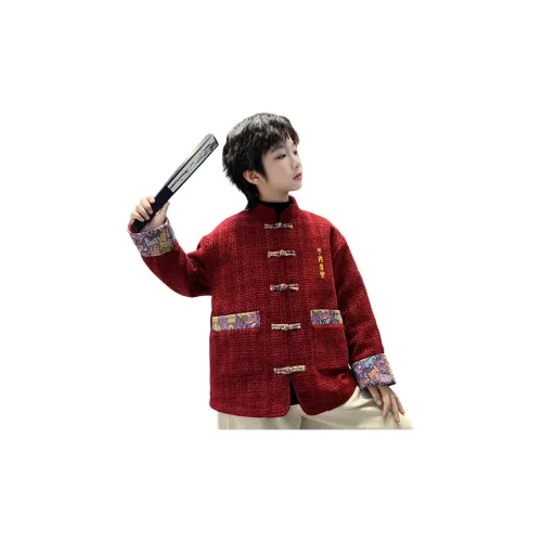 The panda is round Красный Kids Tops