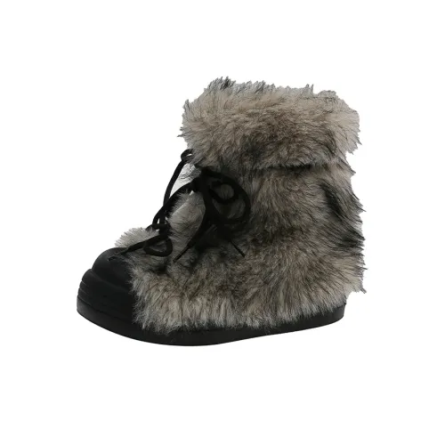 EEueeczs Короткие пушистые сноубутсы женские