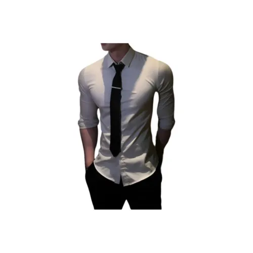 TANGQI Белая Унисекс Рубашка