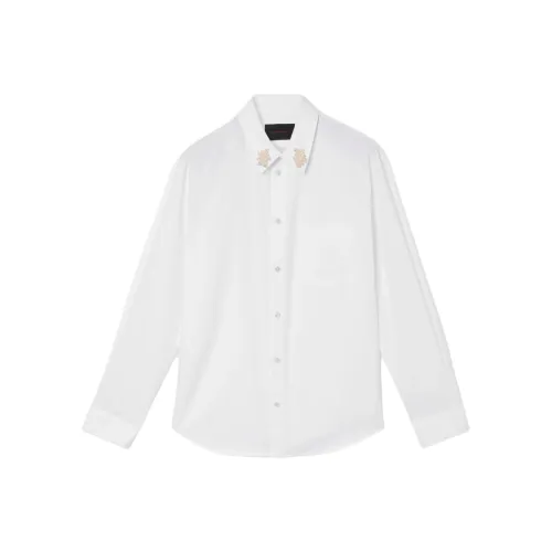 SIMONE ROCHA Белый Жемчужный Мужские Рубашки