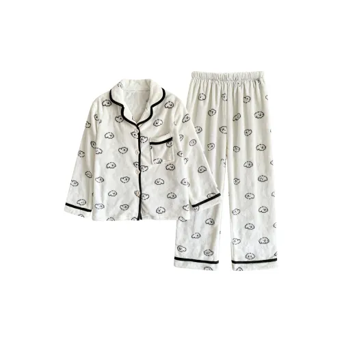 O'MESIK Экрю Женские Пижамные Комплекты