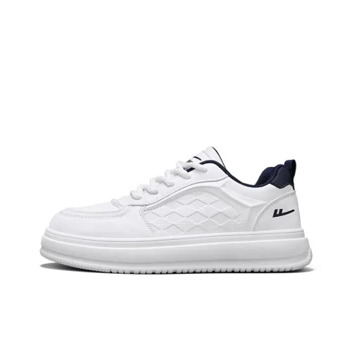 Warrior Покрытие против скольжения устойчивое к истиранию и поддержка баланса низкий верх кроссовки для скейтбординга мужские белый темно-синий