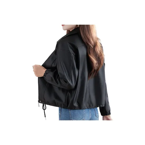 APBM Черные Женские Кожаные Куртки