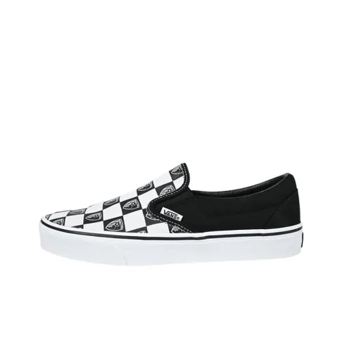 AFCB x Vans Classic Slip On Скейтборд Кроссовки Унисекс Черный Белый