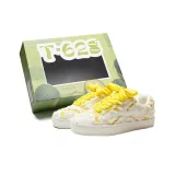 Белый, желтый (желтые шнурки для обуви)