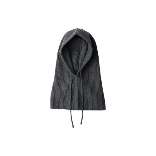 PRADA Кашемир Новая шерсть Шапки и Кепки Унисекс Темно-сланцево-серый