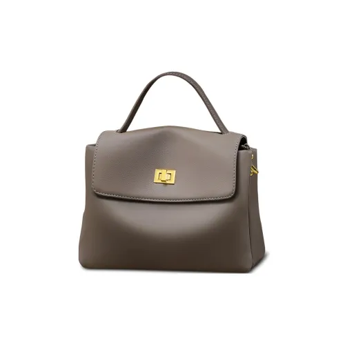 VINEY Коровья кожа Сумка Стандартная Женская Серого цвета