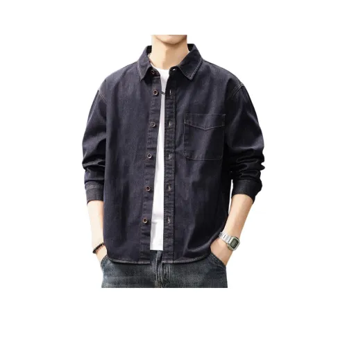 GUISE Синий Черный Унисекс Рубашки