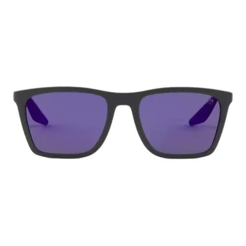 PRADA Ацетат Квадратные Солнцезащитные Очки Мужские Резиновые Серые