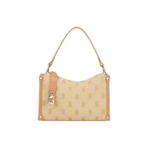 ELLE Синтетическая кожа Сумка Стандартная Женская Овсяный Абрикос Черный