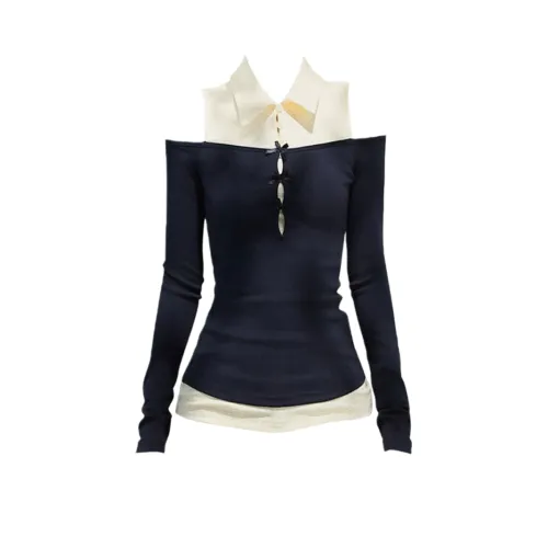 EVPGB Темно-синие женские футболки