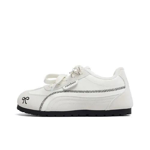 RENBEN Немецкая армейская обувь низкий топ кремово-белый женский