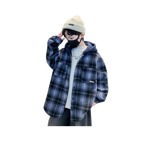 YUGUOGUO Blue Школьный возраст Шерстяное пальто