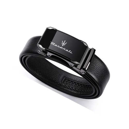 Maserati Ремешок из коровьей кожи мужской металлический 3,5 см в наборе с подарочной коробкой
