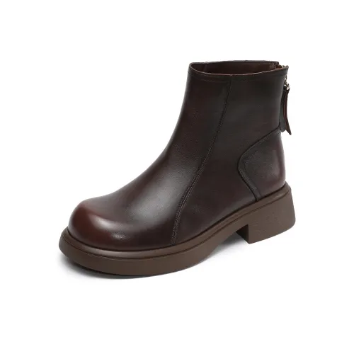 SENJIALUO Ботильоны с грубым каблуком женские