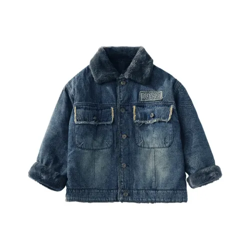 MUQINGQING Винтажный синий Kids Парки