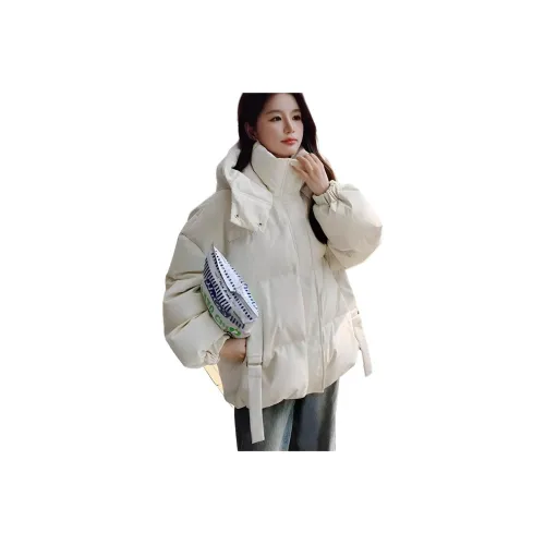 GUOZHEN Экрю Женские пуховики