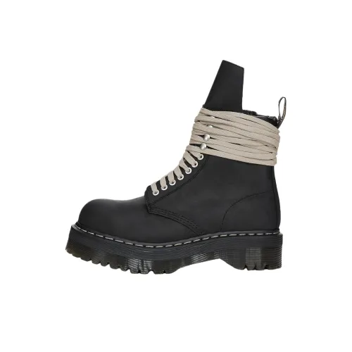 RICK OWENS RO DR. MARTENS Коллаборация Короткий Мартин Ботин Мужской Черный