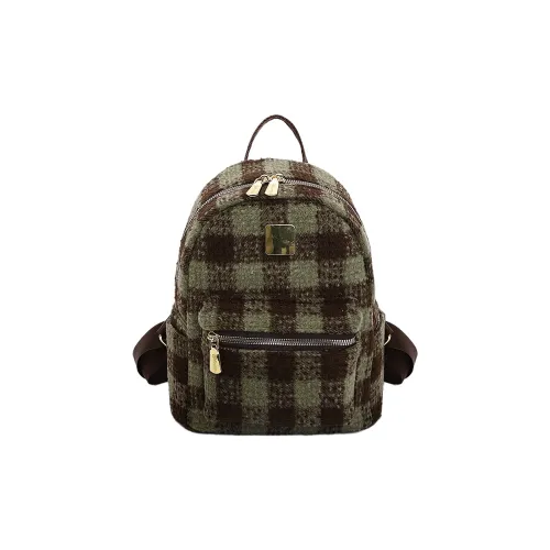 REDOO Шерстяной рюкзак стандартный женский зеленый кофейный