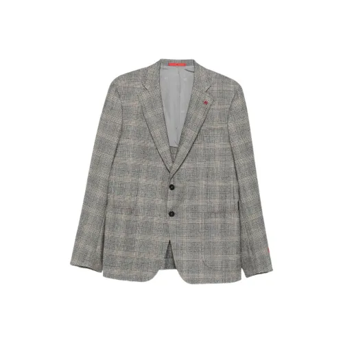 Isaia Серый Мужской Деловой костюм