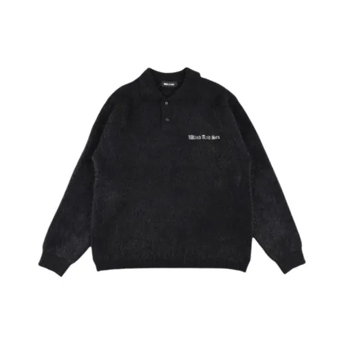 WIND AND SEA FW25 Shaggy KNIT L S POLO Трикотаж Унисекс