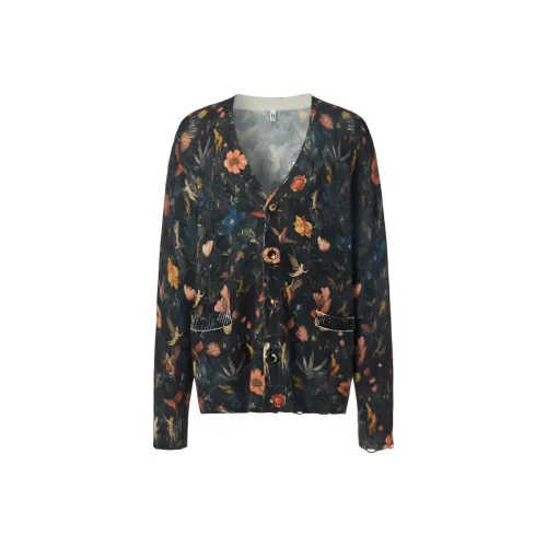 R13 Черный цветок Женские свитера